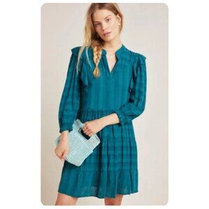 Anthropologie Amadi Rossi Ruffled Runic Dress sz L